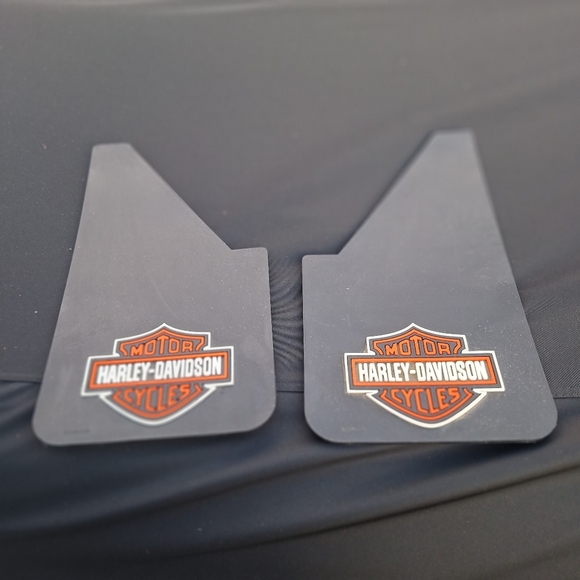 Harley-Davidson Other - Harley-Davidson Black And Orange Mud Flaps Universal